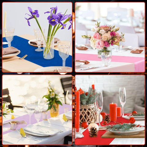 CIEOVO colorful table runner for fall weddings and banquets.