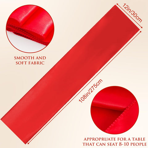CIEOVO 12x108 inch colorful table runner set for holiday tables.