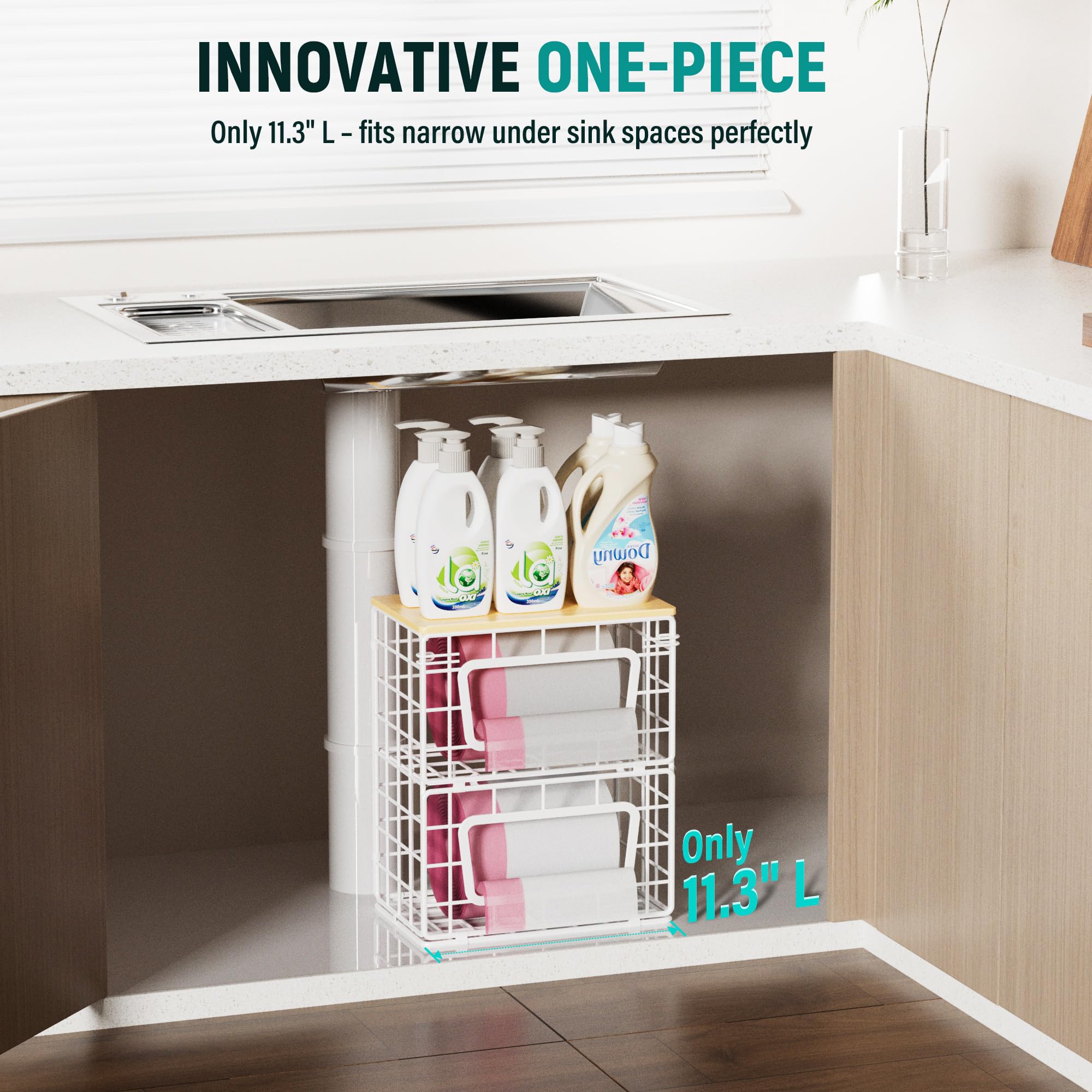 Open front access on Cinati dispenser for quick bag retrieval