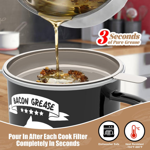 Lid design on CINNIE&JHIN grease keeper closes without removing the strainer