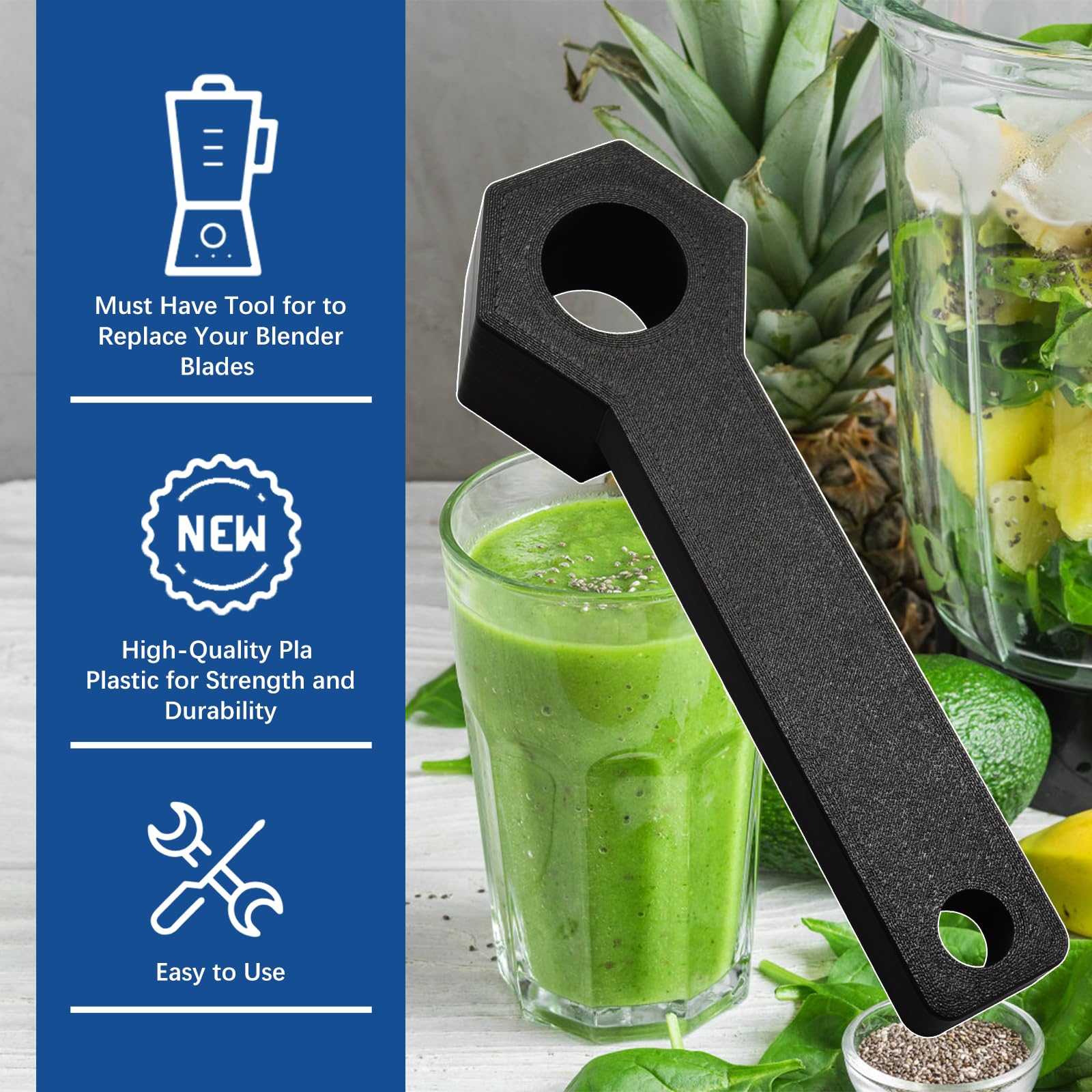 CINROPE Vitamix Ascent blade wrench for straightforward blade removal.