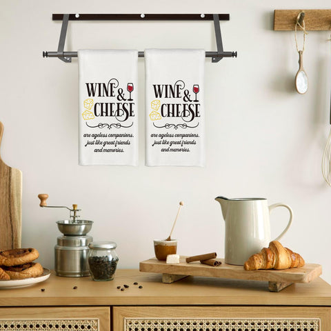 CIOJUNE Wine Kitchen Towels gift-ready display, perfect for wine lovers.