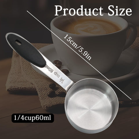 Cionyce silicone-handle measuring cup offers slip-resistant grip for easy handling.