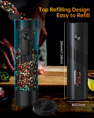 Circle Joy 110ml capacity container reduces refills while grinding.