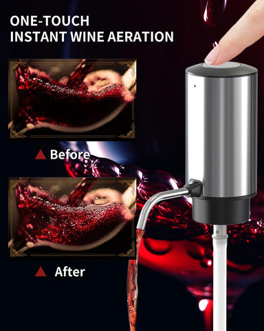 Circle Joy auto-aerating pourer delivering enhanced aroma as it pours