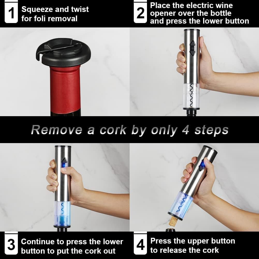 Circle Joy cordless design on kitchen counter, ready to uncork anywhere.