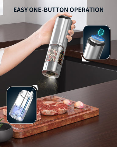 Circle Joy grinder white LED light improves visibility during grinding.