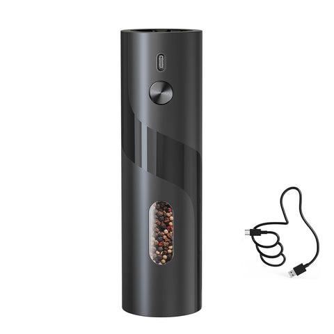Circle Joy electric pepper mill with top-loading design for mess-free refills.
