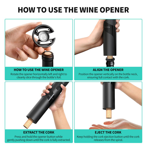 Circle Joy electric corkscrew opens bottles effortlessly during gatherings.