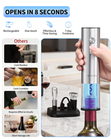 CIRCLE JOY Foil Cutter attachment cleanly opens wine foil