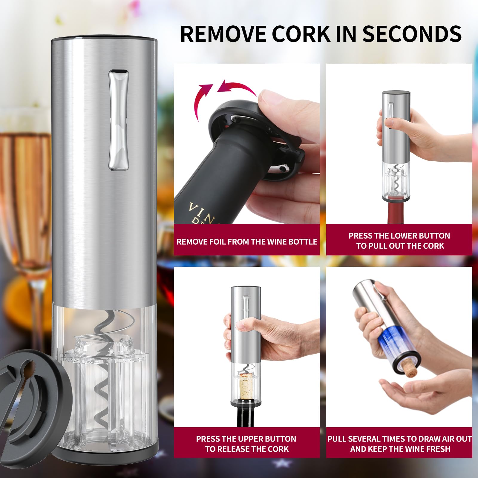 CIRCLE JOY foil cutter trims foil cleanly for bottle access