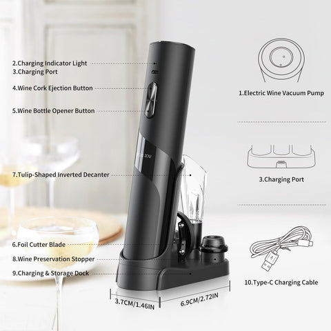 Circle Joy foil cutter cleanly removes capsules before pouring for a tidy setup.