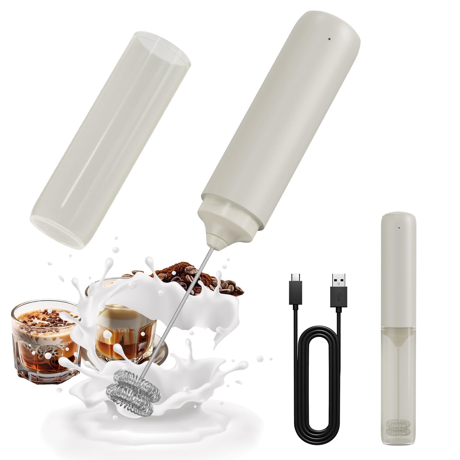 Circle Joy frother in hand delivering creamy foam quickly