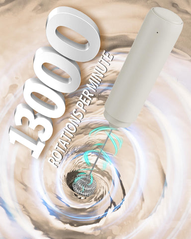 Circle Joy frother storage tube keeps whisk clean when stored