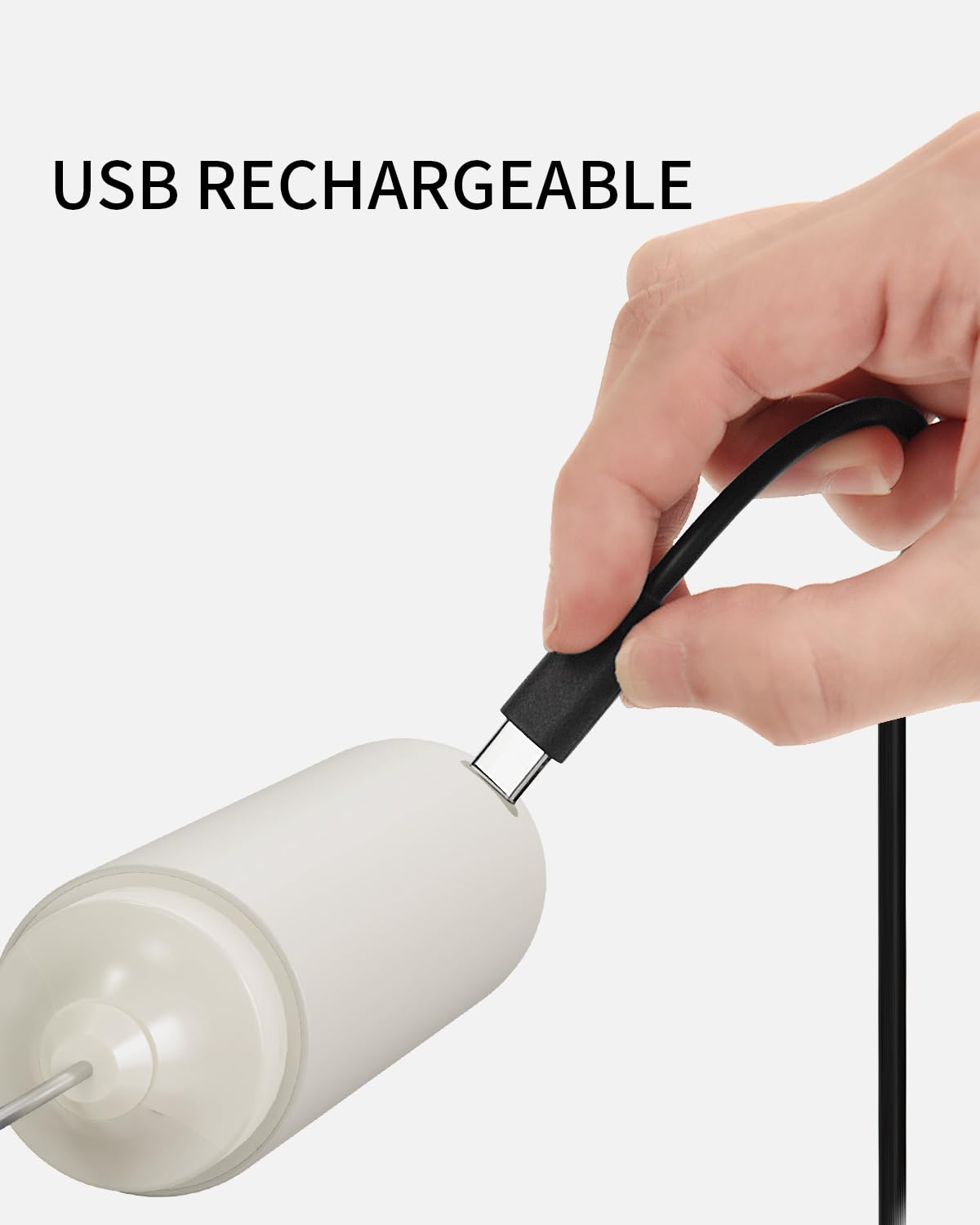Circle Joy frother charging via USB-C for convenient use