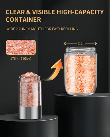 Circle Joy Gravity Grinder on kitchen counter enabling hands free seasoning