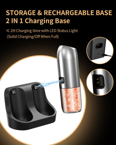 Circle Joy Gravity Grinder grinding action with LED light for visibility