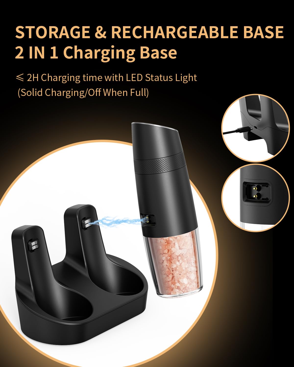 Circle Joy LED light illuminates seasoning for accurate grinding