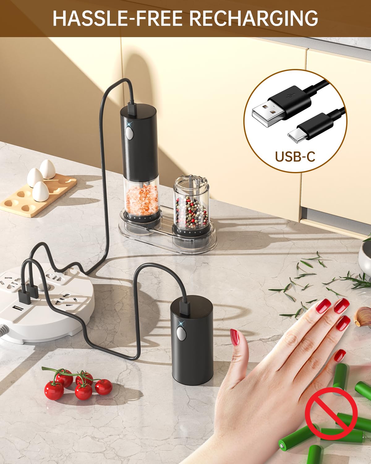 CIRCLE JOY one-handed operation simplifies seasoning while cooking for a cleaner workflow