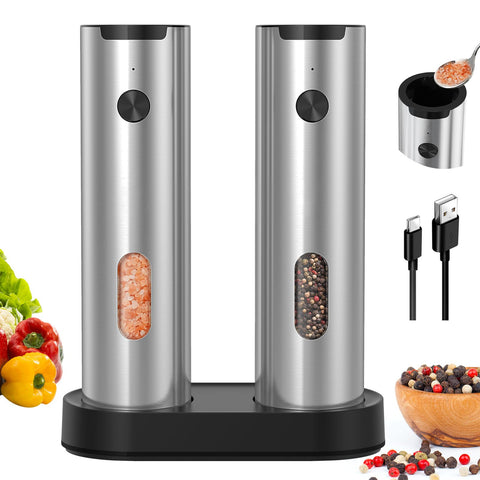 CIRCLE JOY top-fill salt and pepper grinder for quick, mess-free table seasoning.