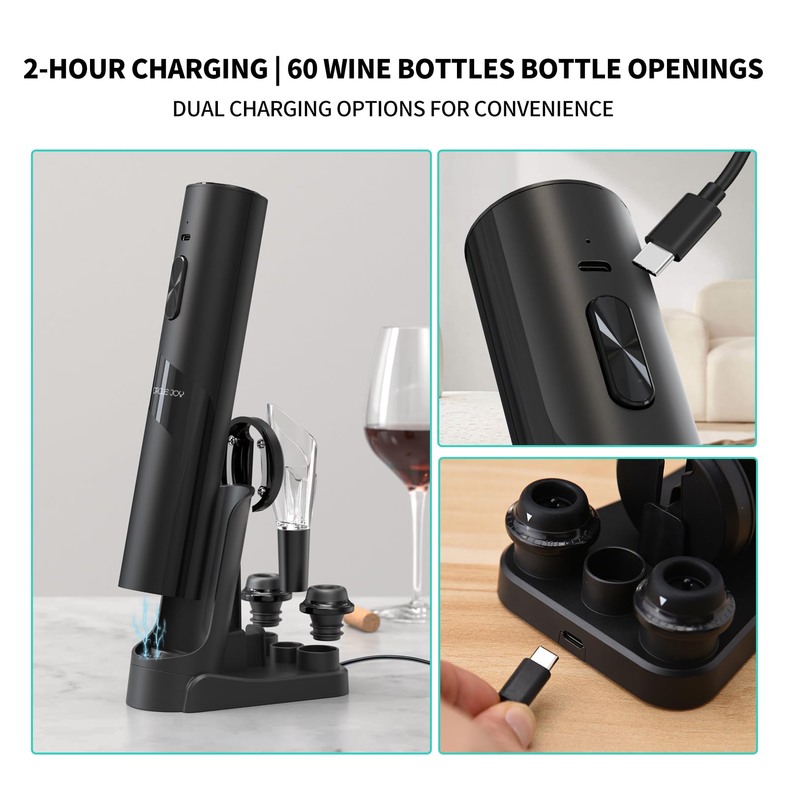 Circle Joy wine aerator pourer enriches aroma and flavor as you pour every time.