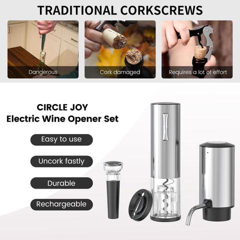 CIRCLE JOY wine aerator pourer enhances aroma and flavor