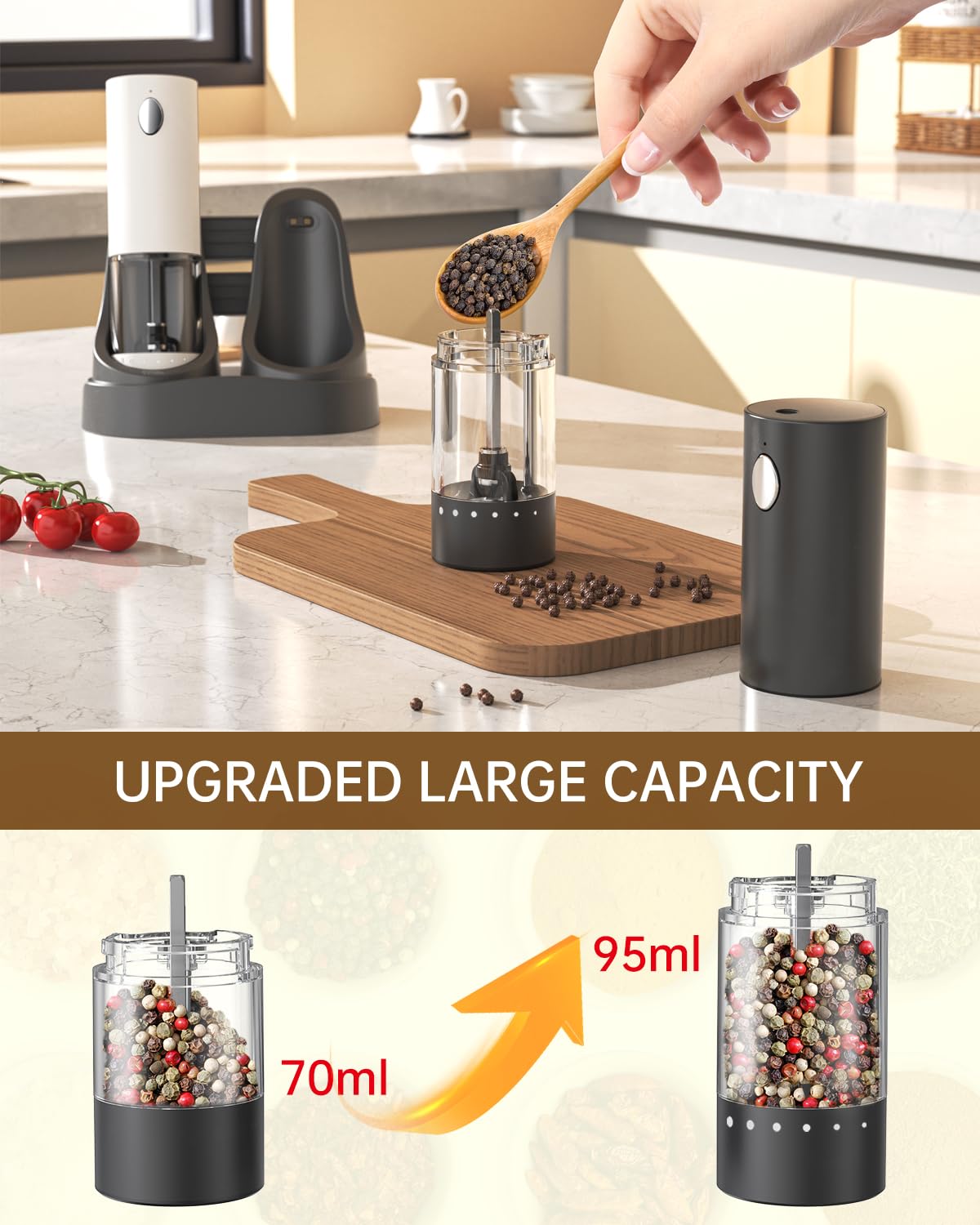 Circle Joy ceramic grinding core preserves spice flavors during use.