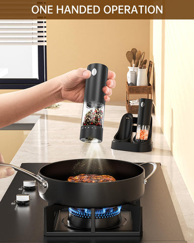 Circle Joy USB charging base powering both grinders simultaneously