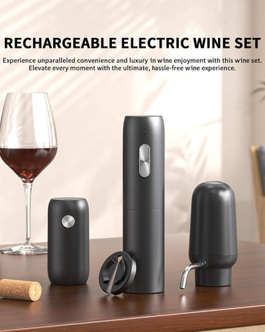 CIRCLE JOY electric wine opener uncorks a bottle in seconds