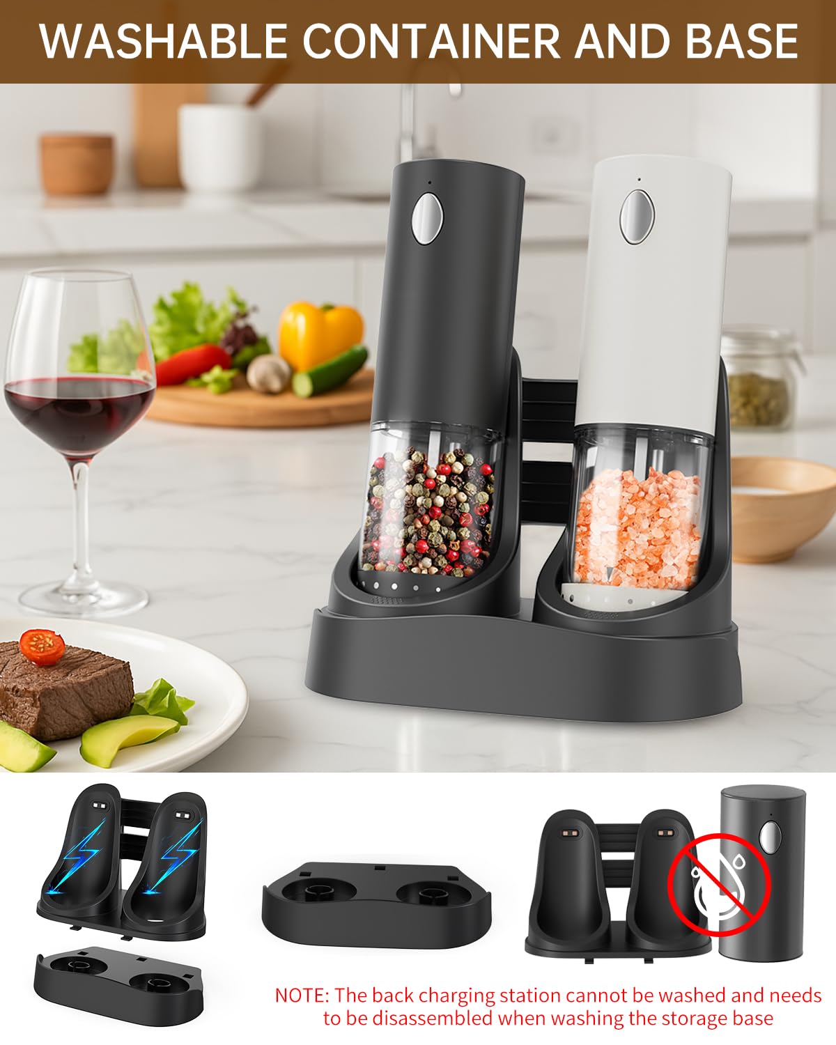 Circle Joy ready-seasoning-setup supports fast seasoning of salt and pepper.