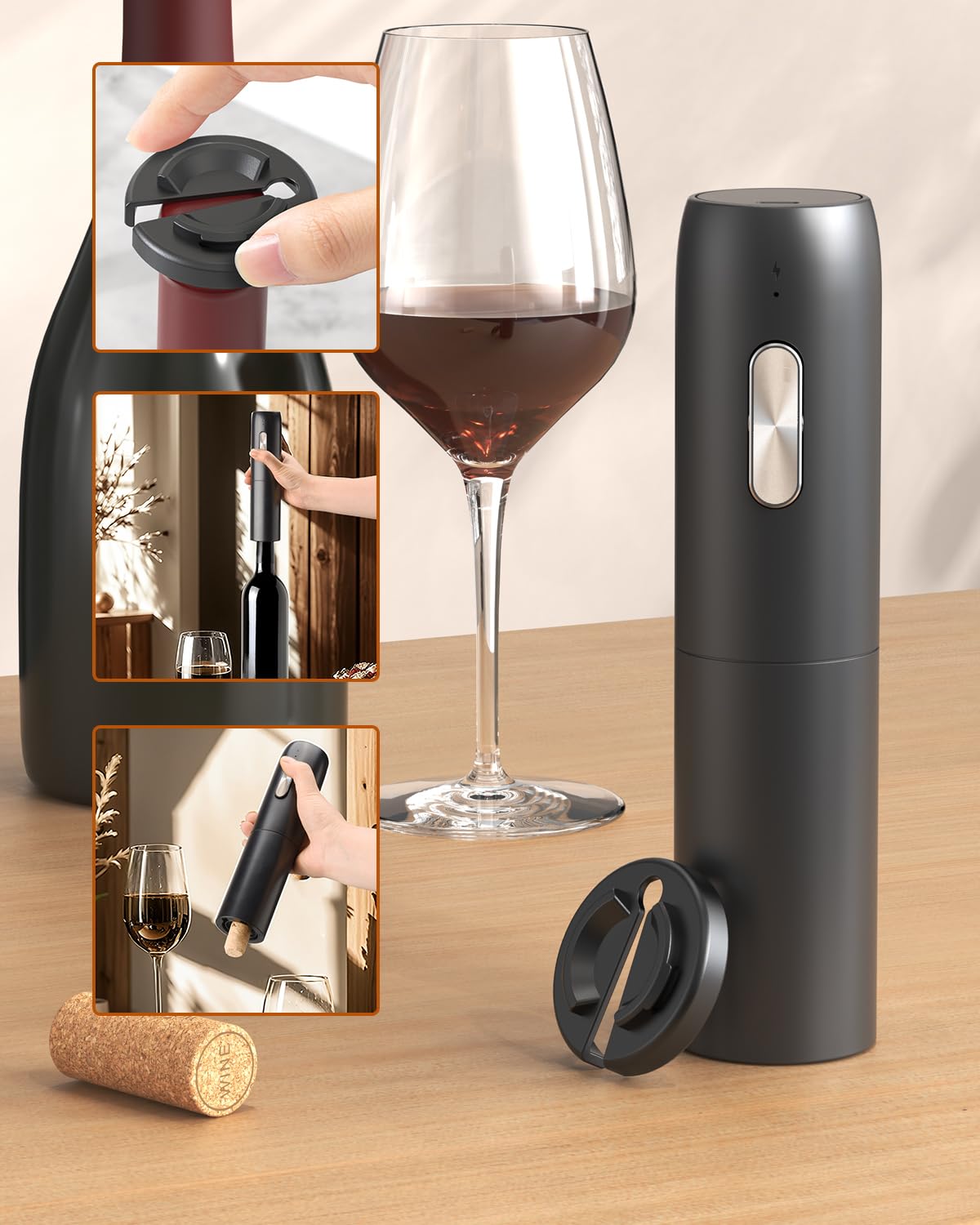 CIRCLE JOY vacuum stopper preserves wine freshness after opening