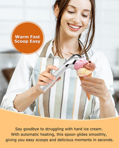 Circuiliving cool-touch handle ice scoop protects hands during long scoops