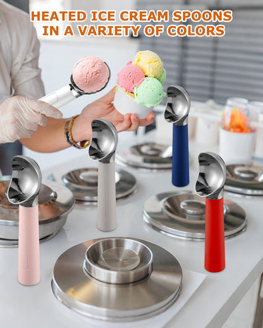 Circuiliving sleek black design ice scoop fits contemporary kitchens