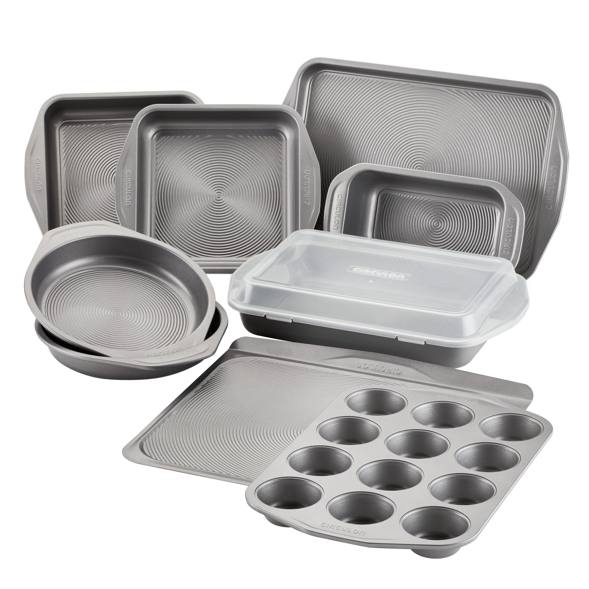 Circulon Total Nonstick Bakeware: two 9-inch round pans for even, effortless cake release.
