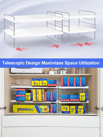 Cirhy space-saving three-tier design maximizes vertical cabinet storage.