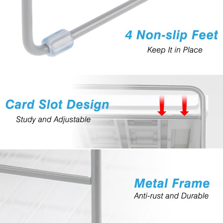 Cirhy sturdy steel racks with non-slip feet provide stable cabinet storage.