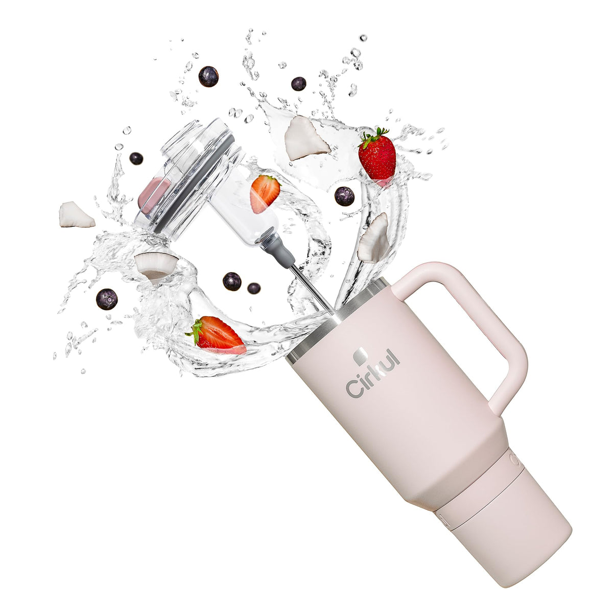 Cirkul Cherry Blossom 40oz tumbler with handle, ready for everyday hydration.