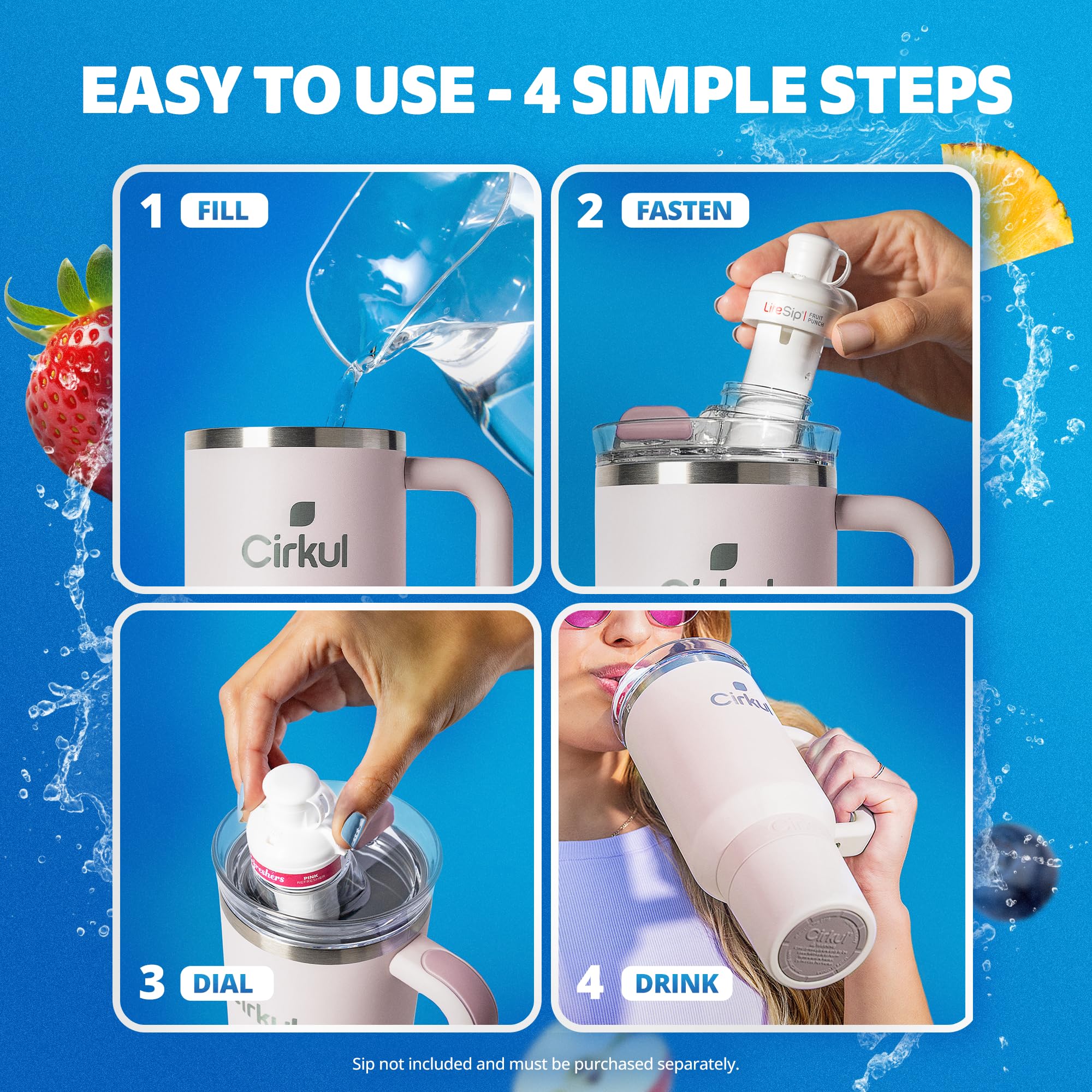 Double-wall insulation of the Cirkul tumbler keeps drinks cold for hours.