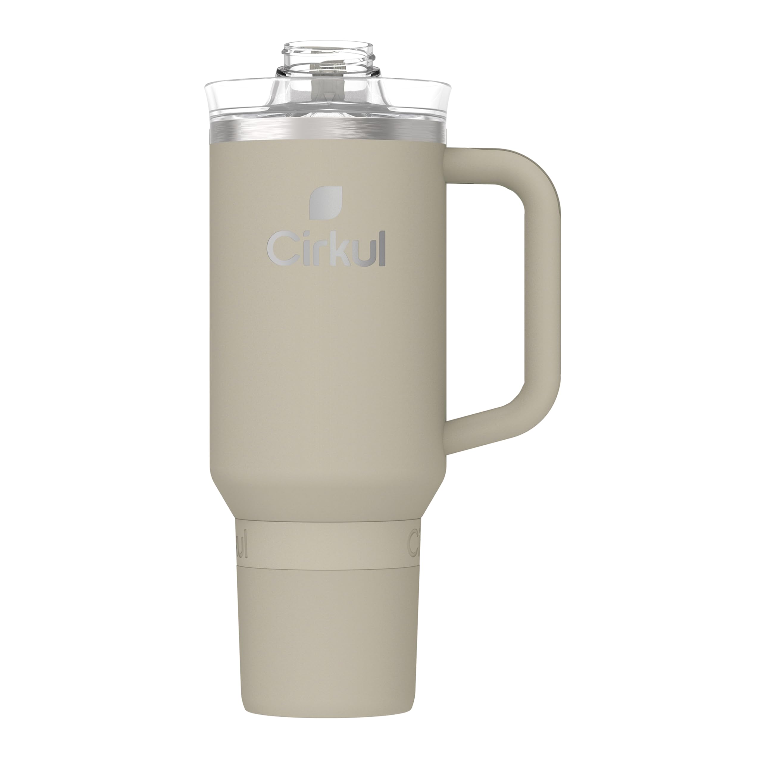 Cirkul StrawSip Lid shown with spill-resistant design and reusable inner straw.