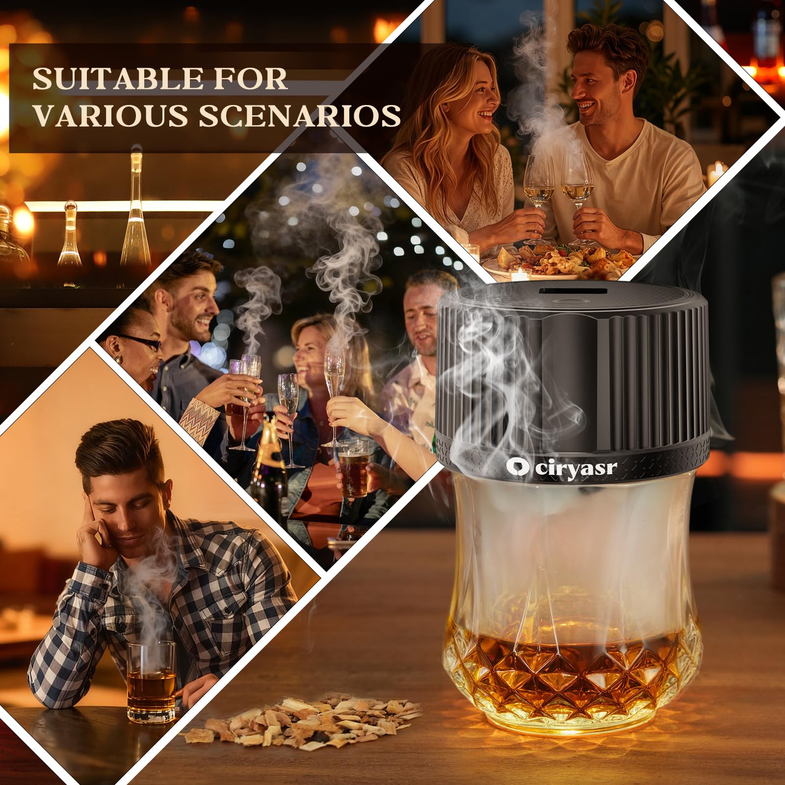 CIRYASR Reusable Ice Cubes keep beverages cold without dilution.