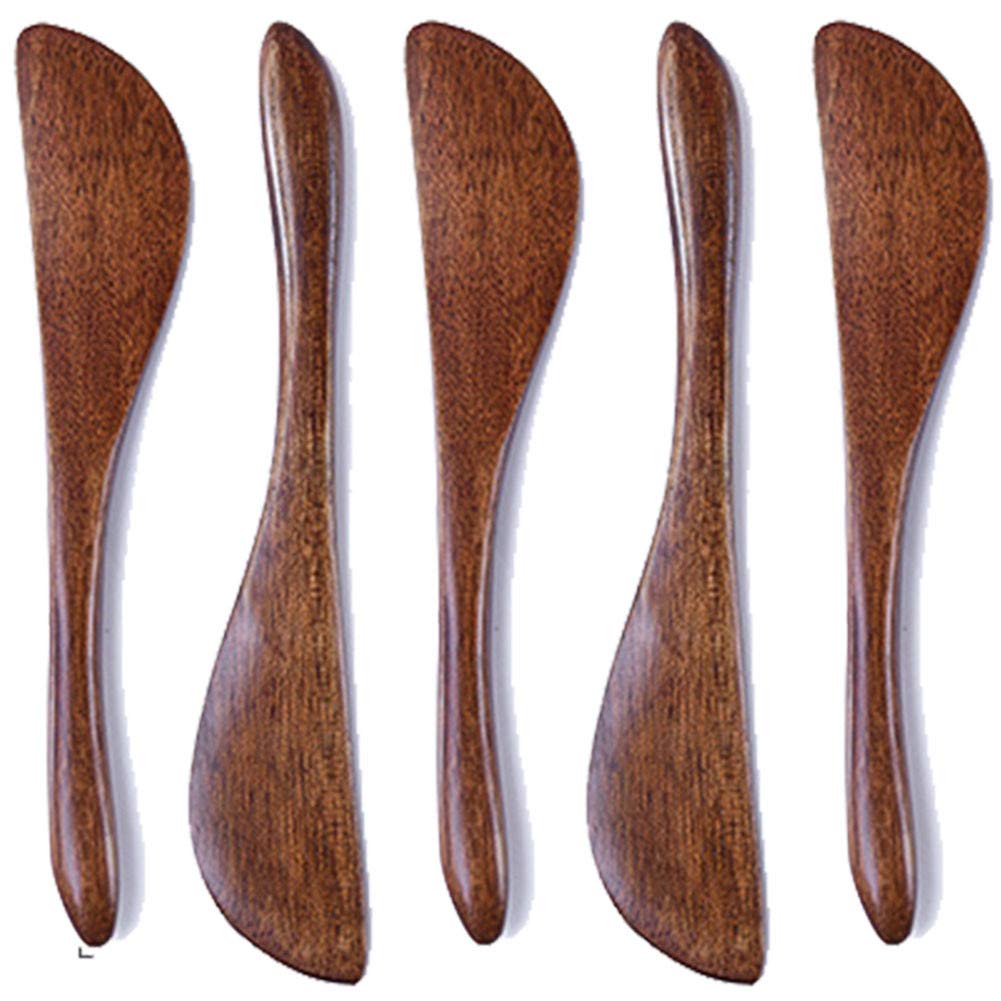 CISHNOU wood spreaders set of ten with natural finish for cheese and jams.
