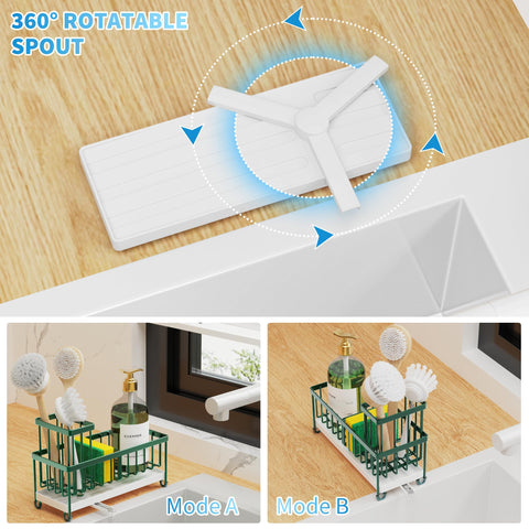 Cisily brush-holder integrated for neat storage of cleaning tools.