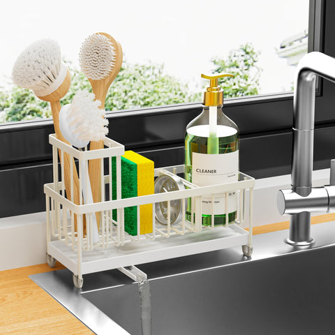 Cisily Cream Sponge Holder with rotatable spout directing water away from the counter