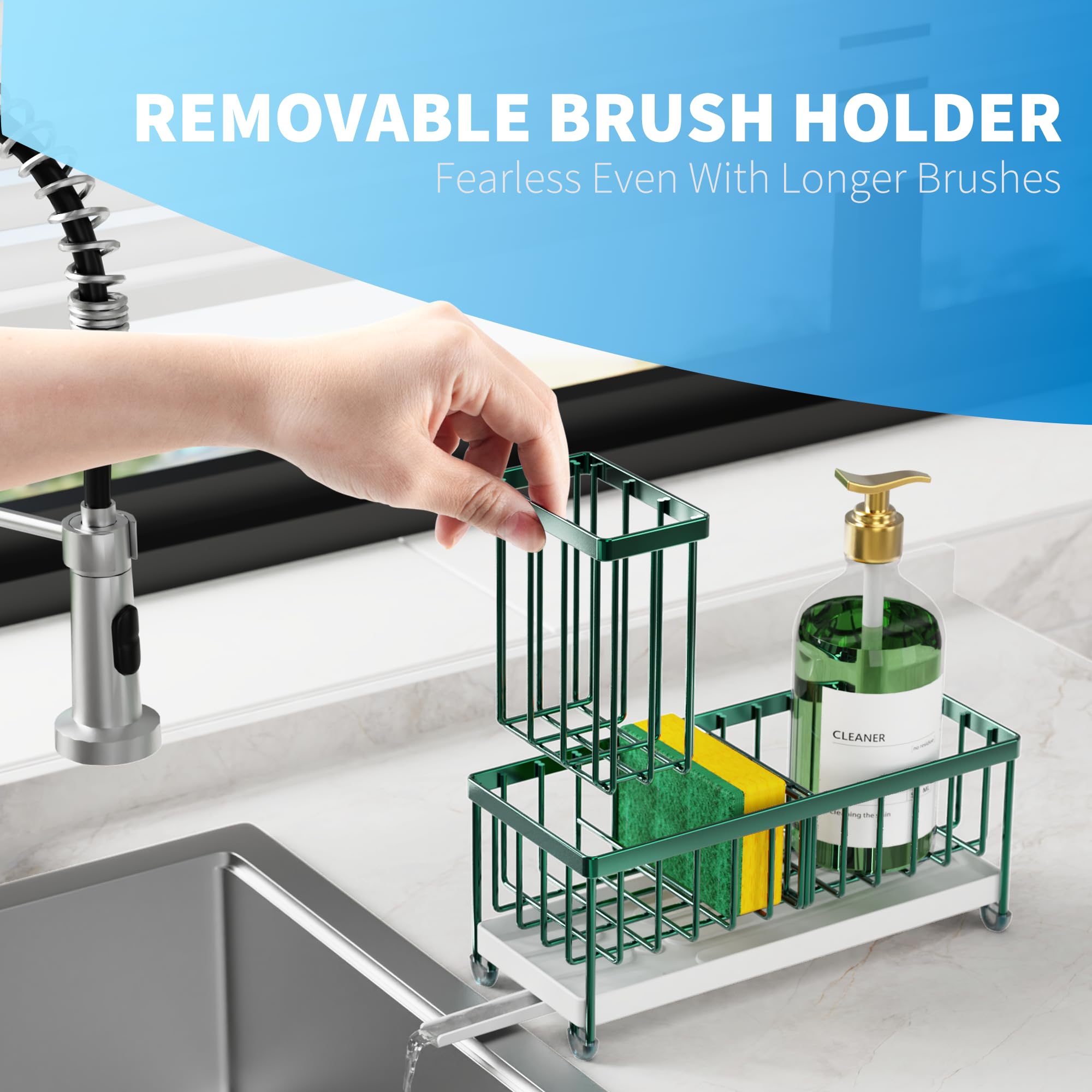 Cisily detergent bottle slot keeps cleaners within easy reach.