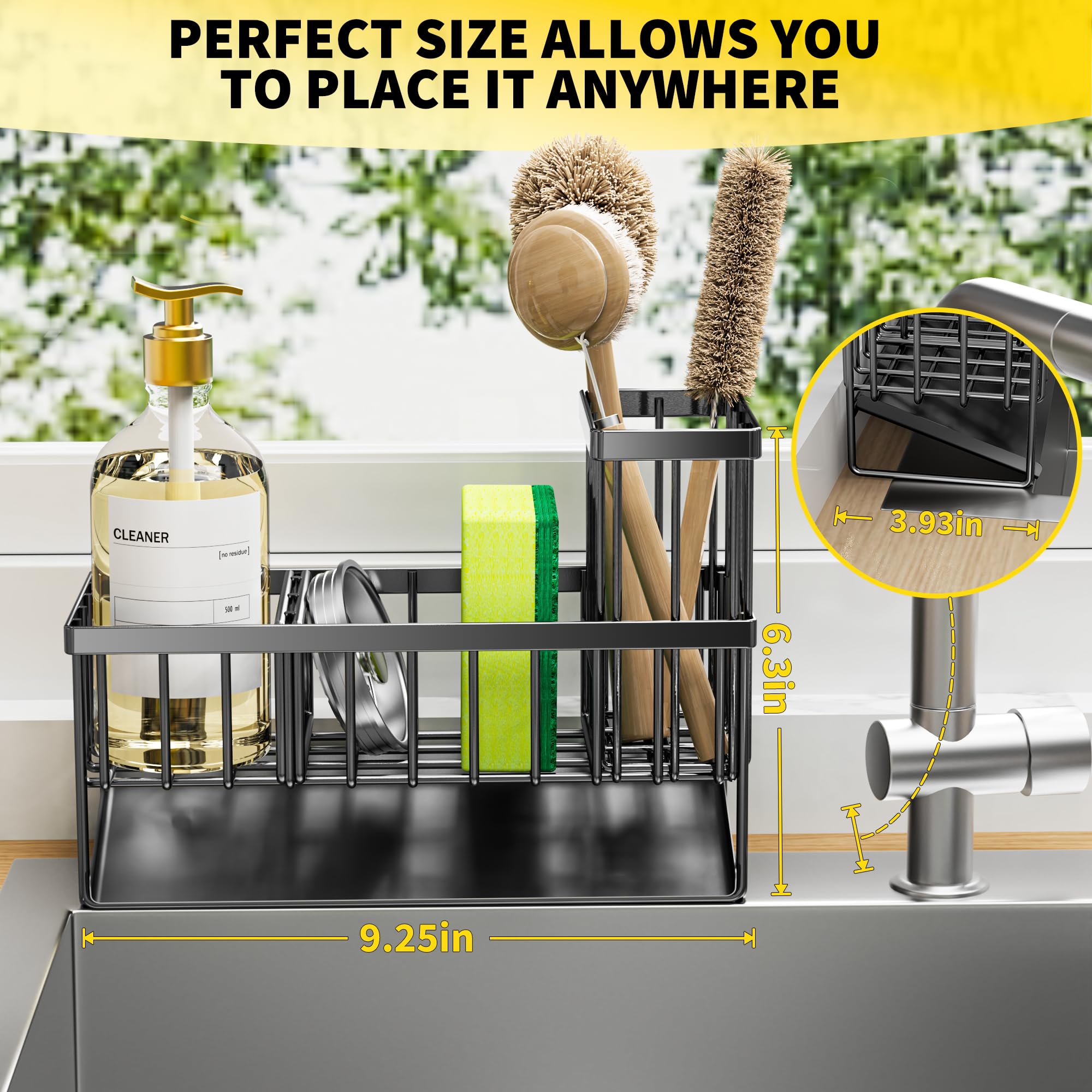 Cisily automatic drainage slope helps water drain quickly from the sink area