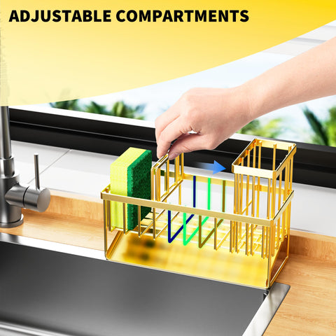 Cisily Gold Sink Caddy rustproof stainless steel resists daily wear