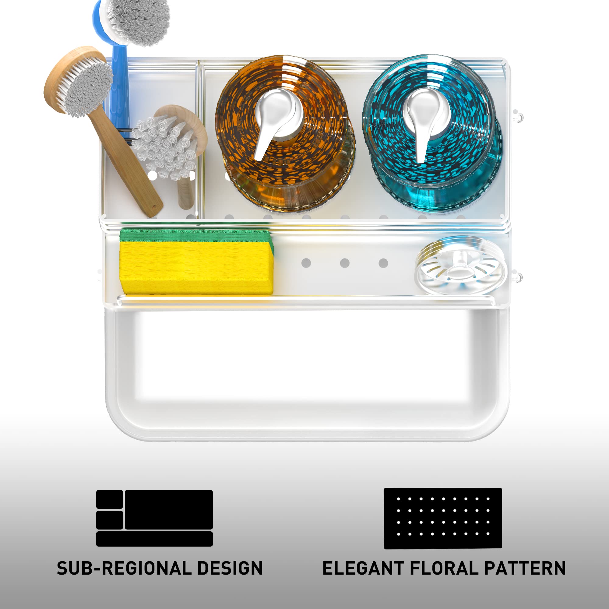 Cisily hollow bottom ensures quick drainage to keep the counter dry.