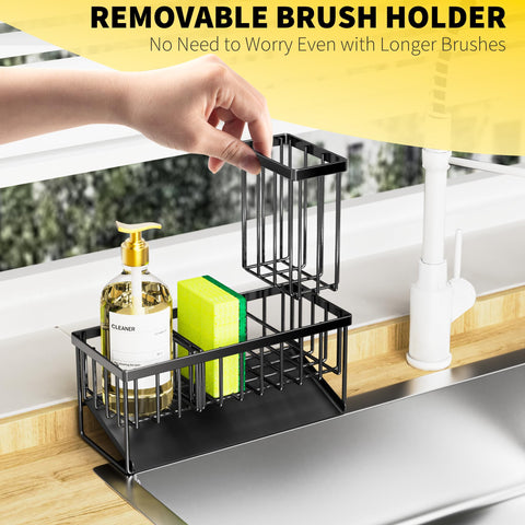 Cisily three-compartment design organizes brushes, sponges, and soap