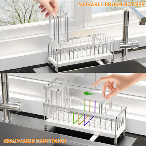 Cisily non-slip feet keep the organizer stable on the counter.