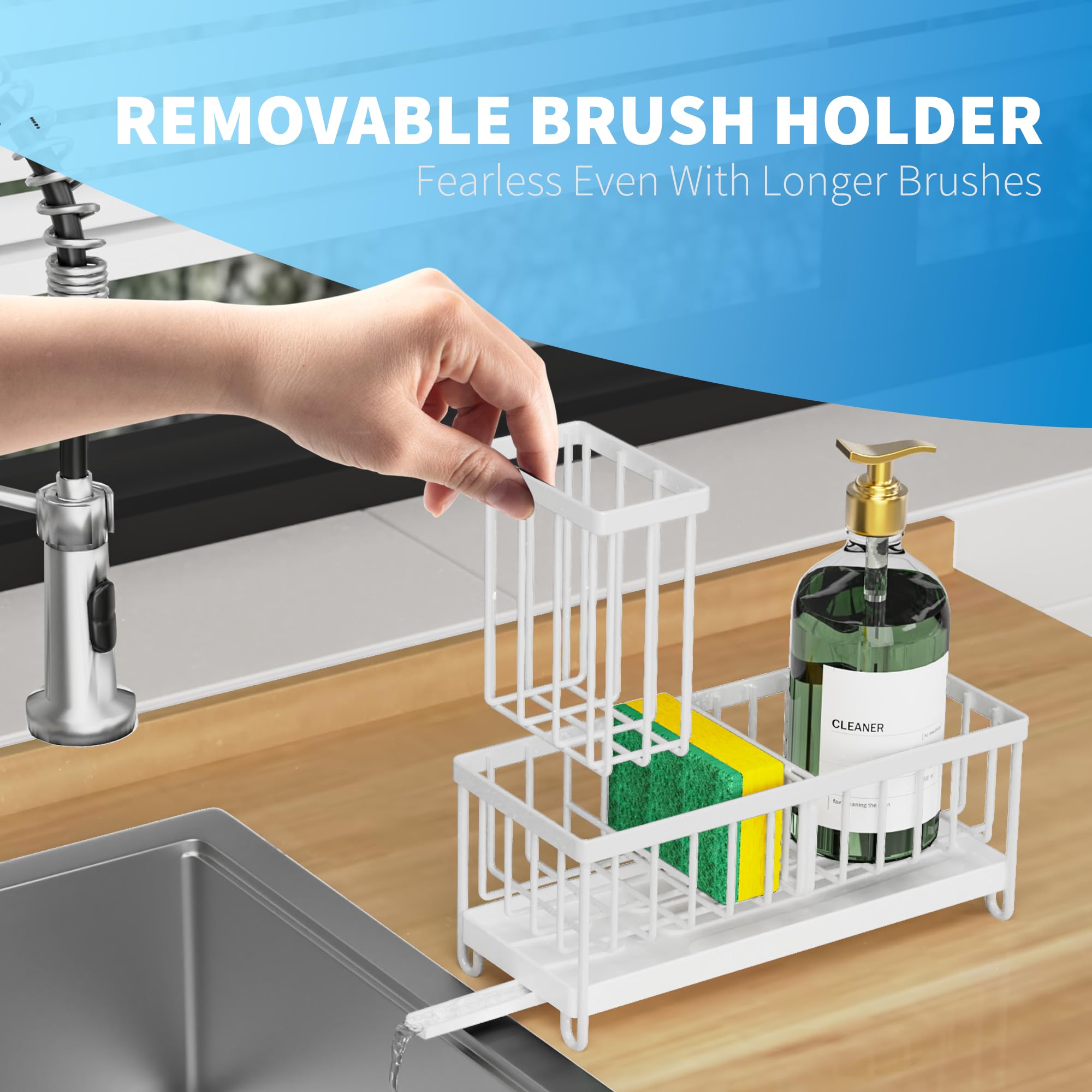 Cisily high brush holder keeps brushes upright and ready.